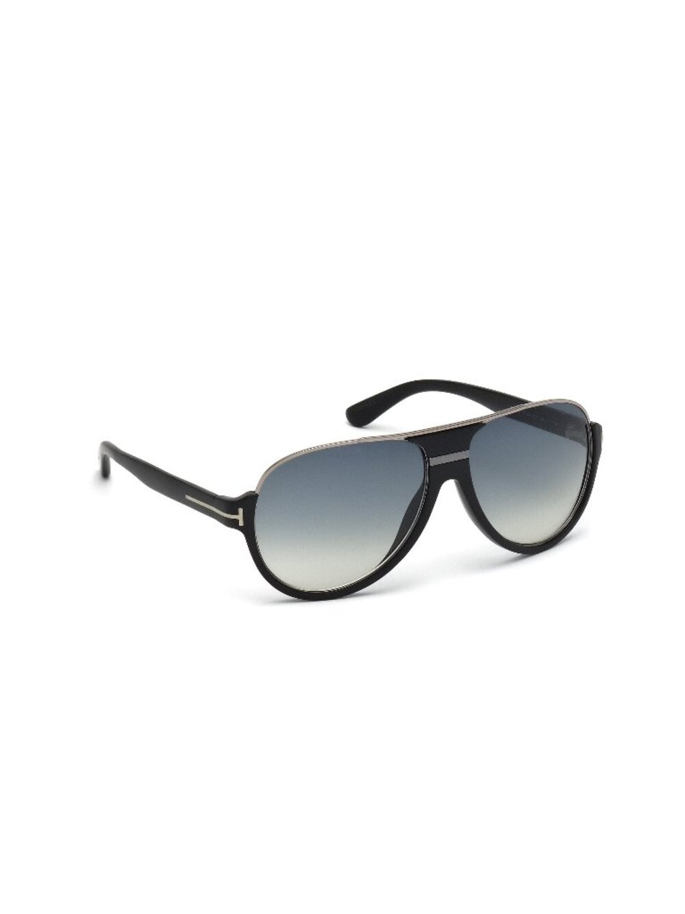 New Tom Ford Men's Sunglasses Black Aviator Blue Lens Acetate Frame FT0334 02W